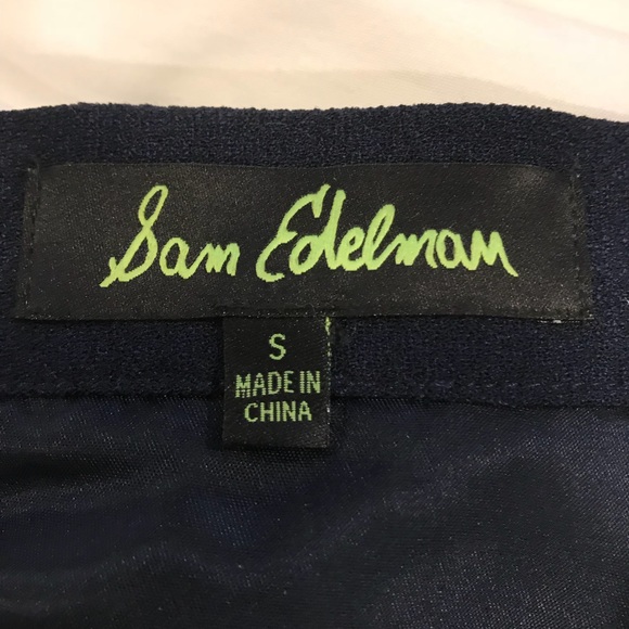 Navy Sam Edelman box pleat skirt - Picture 3 of 3